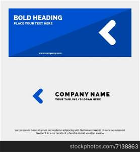 Arrow, Back, Backward, Left SOlid Icon Website Banner and Business Logo Template