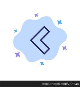 Arrow, Back, Left Blue Icon on Abstract Cloud Background