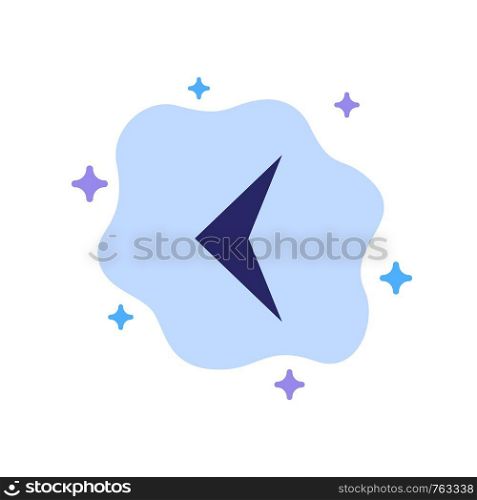Arrow, Back, Sign Blue Icon on Abstract Cloud Background