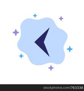 Arrow, Back, Sign Blue Icon on Abstract Cloud Background