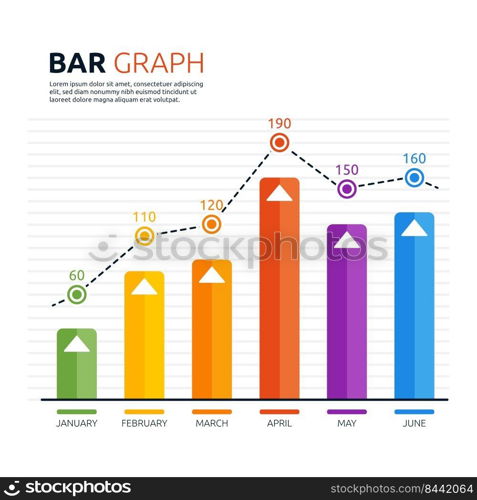 Arrow Bar Graphic Chart Statistic Data Infographic