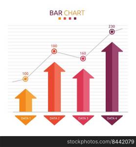 Arrow Bar Graphic Chart Statistic Data Infographic