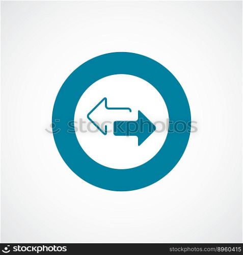 Arrow bold blue border circle icon vector image