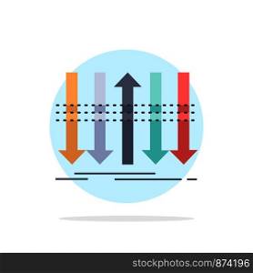 Arrow, business, distinction, forward, individuality Flat Color Icon Vector