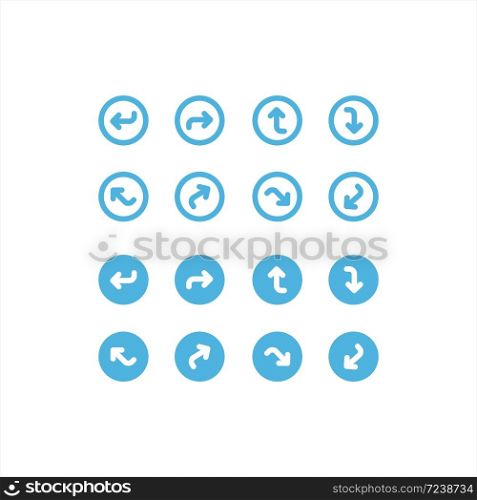arrow button icon flat vector logo design trendy illustration signage symbol graphic simple