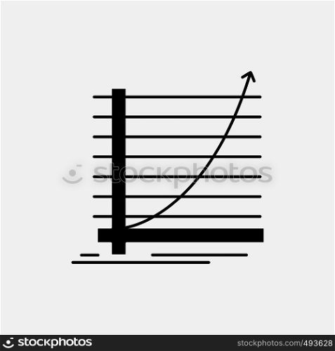 Arrow, chart, curve, experience, goal Glyph Icon. Vector isolated illustration. Vector EPS10 Abstract Template background