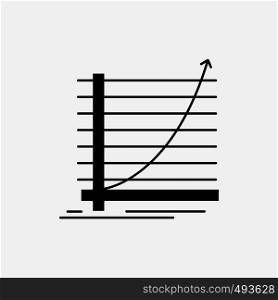 Arrow, chart, curve, experience, goal Glyph Icon. Vector isolated illustration. Vector EPS10 Abstract Template background