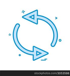 arrow circle rotate icon vector design
