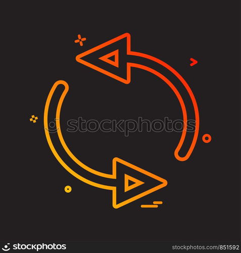 arrow circle rotate icon vector design