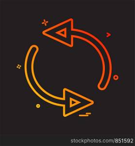 arrow circle rotate icon vector design