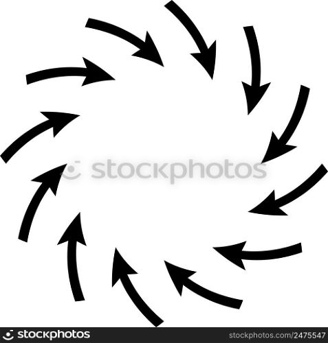 Arrow circles circular path directional arrows different directions circle diagram