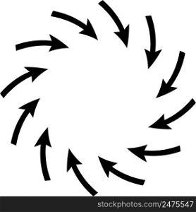 Arrow circles circular path directional arrows different directions circle diagram