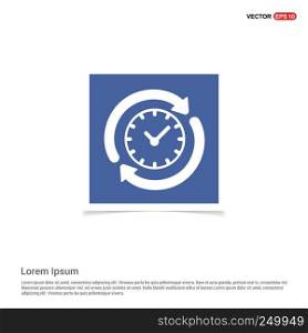 Arrow Clock Icon - Blue photo Frame