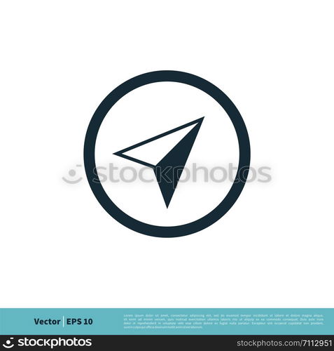 Arrow Compass Navigator Icon Vector Logo Template Illustration Design. Vector EPS 10.