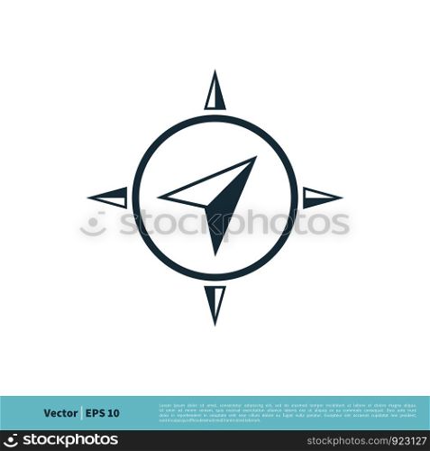 Arrow Compass Navigator Icon Vector Logo Template Illustration Design. Vector EPS 10.