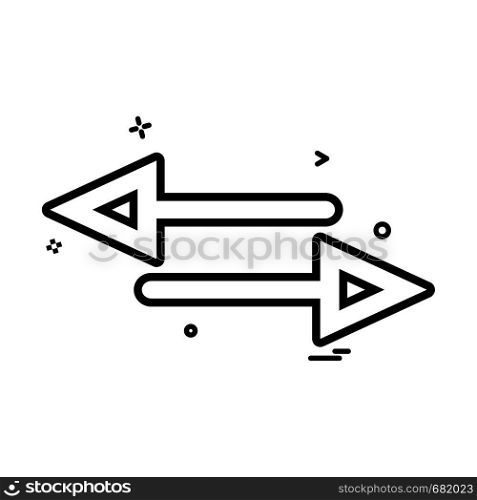 arrow cross two way icon vector design
