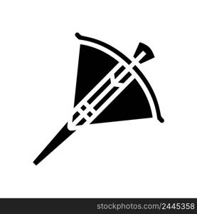 arrow crossbow glyph icon vector. arrow crossbow sign. isolated contour symbol black illustration. arrow crossbow glyph icon vector illustration