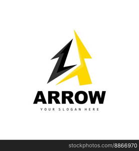 Arrow Direction Logo, Directional Direction Vector Icon, A Letter Model Design