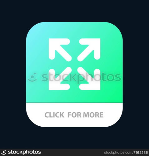 Arrow, Direction, Move Mobile App Button. Android and IOS Glyph Version