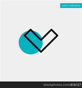 Arrow, Down, Back turquoise highlight circle point Vector icon