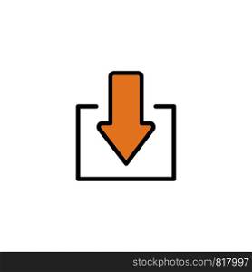 Arrow, Down, Download Business Logo Template. Flat Color