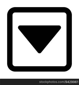 Arrow down icon button in frame