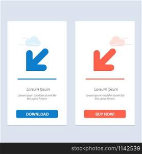 Arrow, , Down, Left Blue and Red Download and Buy Now web Widget Card Template