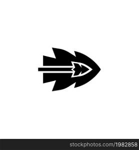 Arrow Flying. Flat Vector Icon. Simple black symbol on white background. Arrow Flying Flat Vector Icon