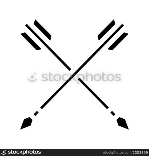 arrow for aiming glyph icon vector. arrow for aiming sign. isolated contour symbol black illustration. arrow for aiming glyph icon vector illustration