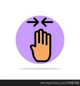 Arrow, Four Finger, Gesture, Pinch Abstract Circle Background Flat color Icon