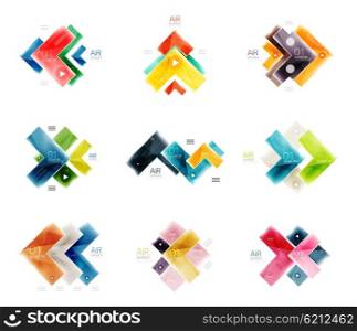 Arrow geometric banner. Arrow geometric banner. Universal colorful business infographic templates