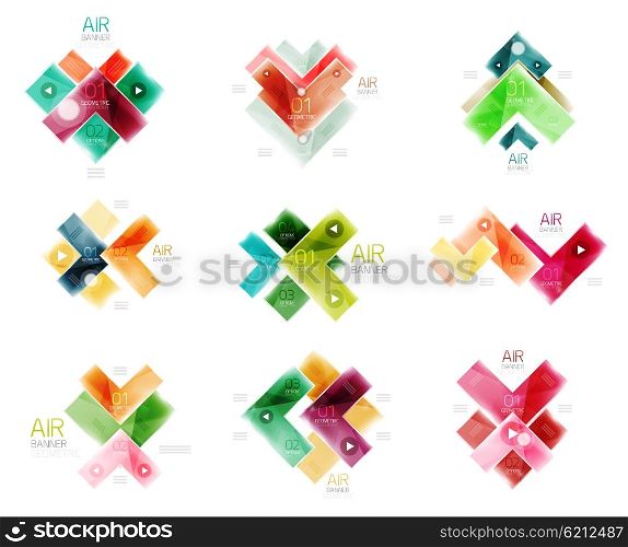 Arrow geometric banner. Arrow geometric banner. Universal colorful business infographic templates