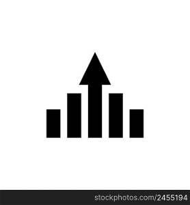 Arrow Growing Graph, Progress Arrow Grow. Flat Vector Icon illustration. Simple black symbol on white background. Arrow Growing Graph, Progress Grow sign design template for web and mobile UI element. Arrow Growing Graph, Progress Arrow Grow. Flat Vector Icon illustration. Simple black symbol on white background. Arrow Growing Graph, Progress Grow sign design template for web and mobile UI element.