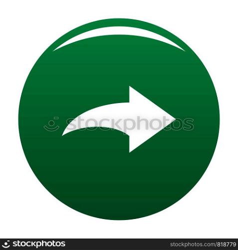 Arrow icon in black. Simple illustration of arrow icon vector isolated on white background. Arrow icon vector green