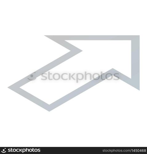 Arrow icon. Isometric of arrow vector icon for web design isolated on white background. Arrow icon, isometric style