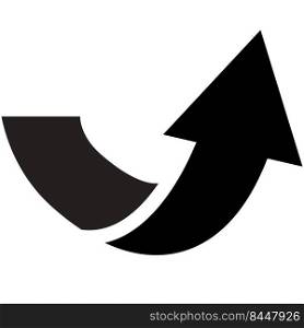 arrow icon on white background. black arrow sign. flat style.