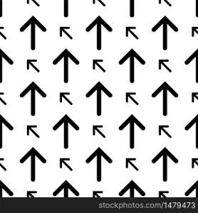 Arrow Icon Seamless Pattern, Direction Arrow Icon Vector Art Illustration
