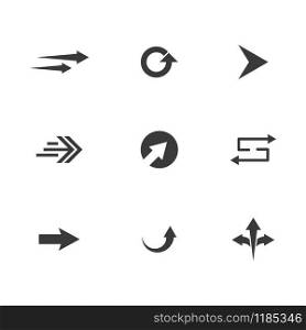 Arrow icon set vector illustration flat design