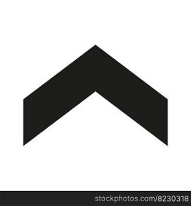 Arrow icon. Up arrow sign. Chevron symbol. Vector isolated on white.. Arrow icon.