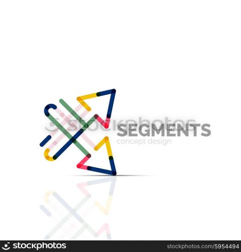 Arrow icon vector logo. Company branding element. Arrow icon vector logo. Company branding element. Illustration