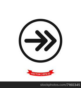 arrow icon vector logo template in trendy flat style