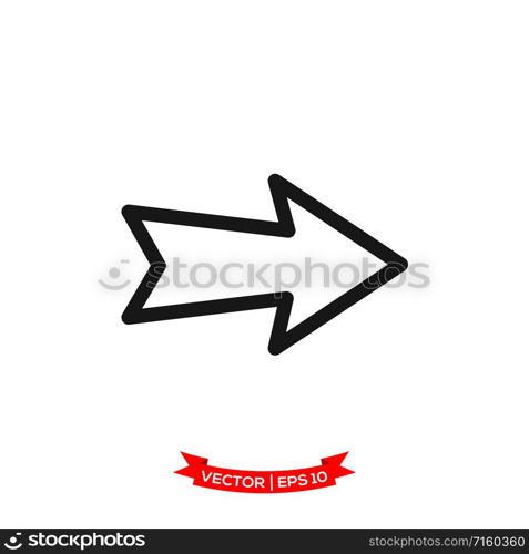 arrow icon vector logo template in trendy flat style