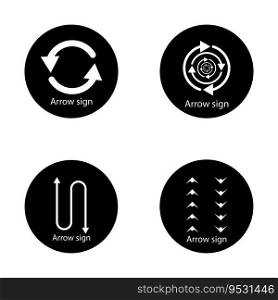 arrow icon vector template illustration logo design