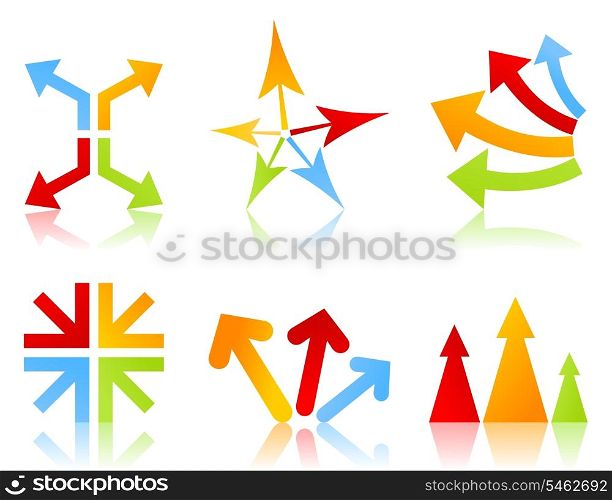 Arrow icon5. Icon of an arrow of different kinds. A vector illustration
