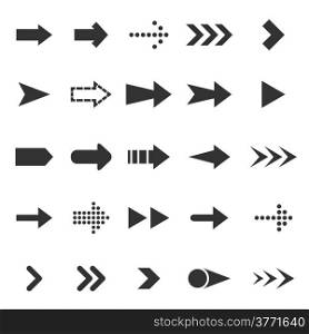 Arrow icons on white background, stock vector