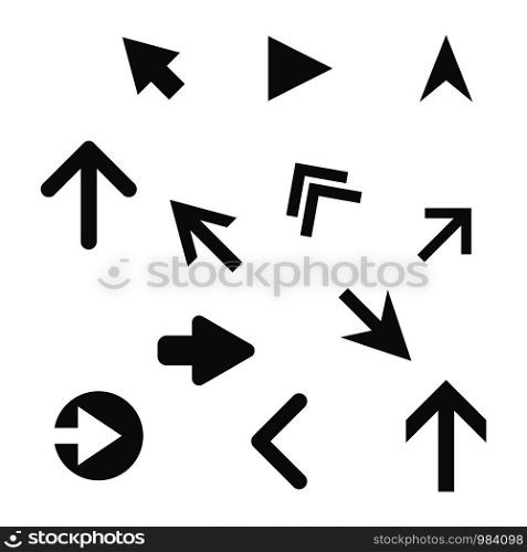 Arrow icons set. Vector icons set black color. Arrow icons set