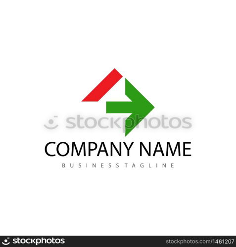 Arrow ilustration logo vector template