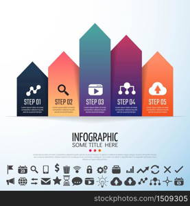 Arrow Infographics Design Template,Vector Illustration