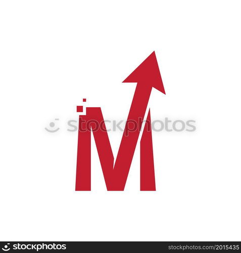 Arrow initial letter technology logo illustration