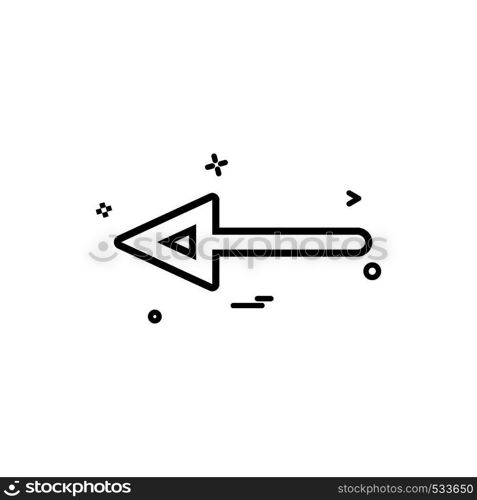 arrow left icon vector design